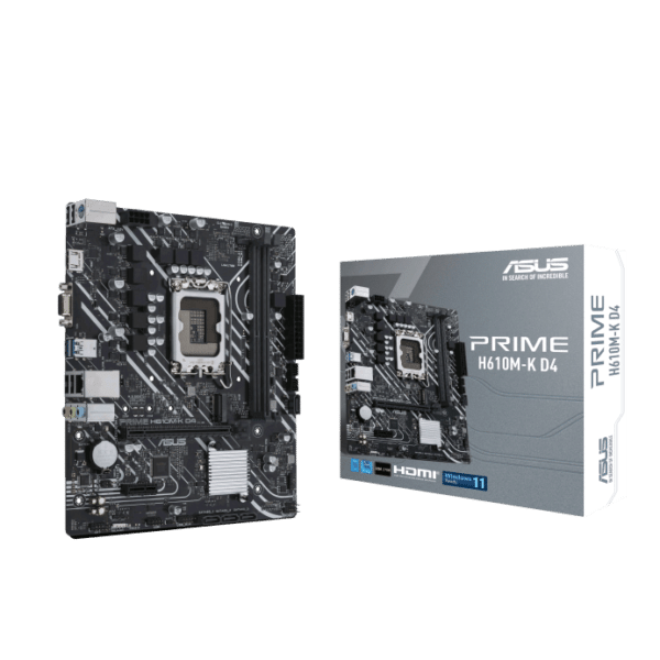 Asus Prime H610M-K D4 LGA 1700 DDR4 Micro ATX Motherboard