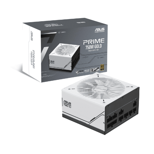 ASUS Prime 750W Gold 750 Watt, ATX 3.0 Compatible, Fully Modular Power Supply, 80 Gold Certified, Dual Ball Bearings, Two Color Options in One, 8 Year Warranty