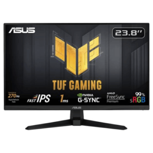 ASUS TUF VG249QM1A Gaming Monitor, 24" FHD 1ms Fast IPS Display, 270Hz(OC) Refresh Rate, 2Wx2 Speakers, 99% sRGB, AMD FreeSync Premium & G-Sync Technology, Black | 90LM06J0-B02370