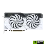 ASUS Dual GeForce RTX™ 4070 SUPER White OC Edition 12GB GDDR6X with two powerful Axial-tech fans and a 2.56-slot design for broad compatibility