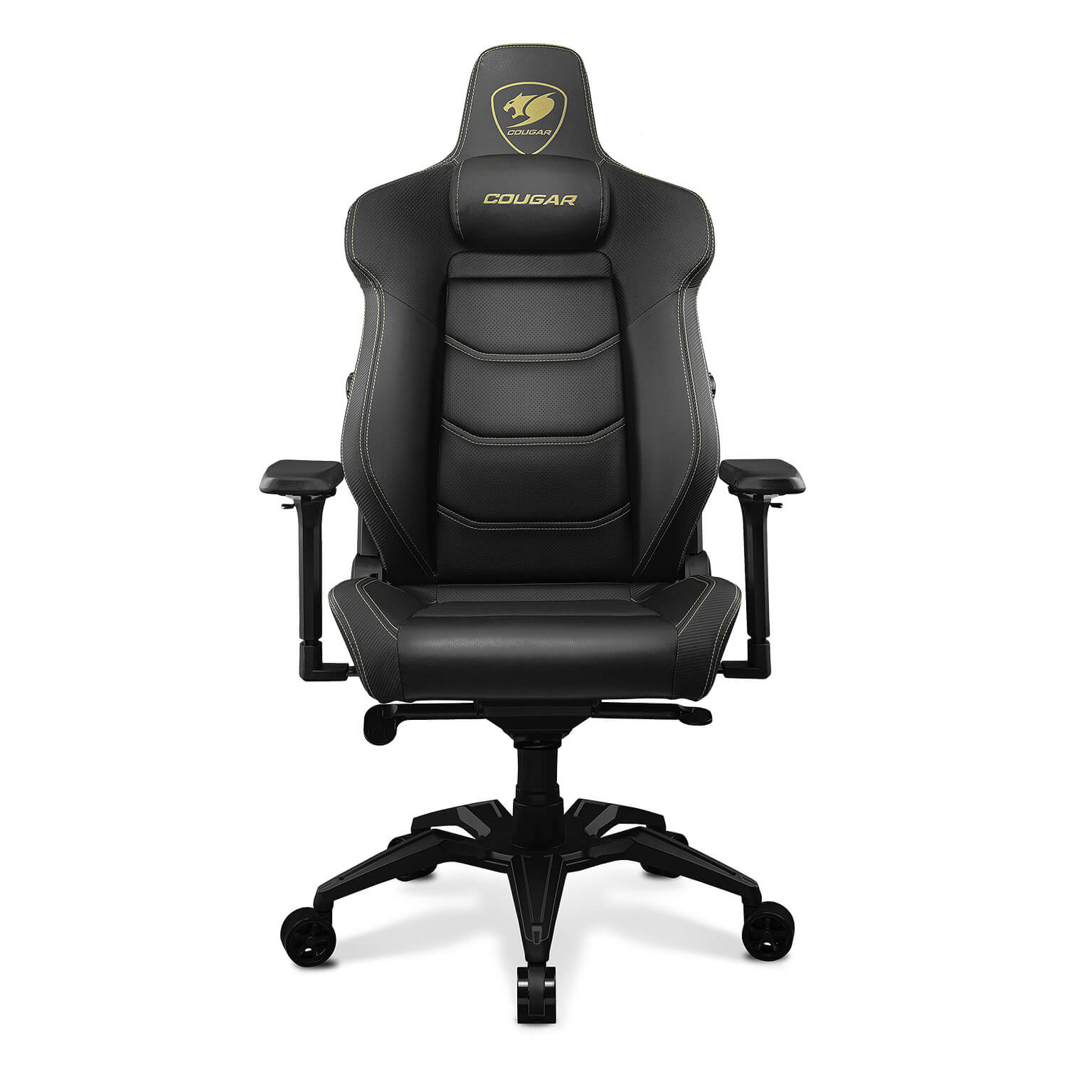 COUGAR ARMOR EVO ROYAL 4-way Lumbar Support Gaming Chair, Breathable Premium PVC Leather, Full Steel Frame, 4D Adjustable Armrest, Class 4 Gas Lift Cylinder, Extra-Size Wheels, Black | 3MEVOGLB.0001