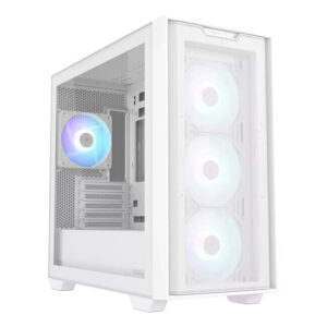 ASUS A21 Plus ARGB Micro ATX Gaming Case – White