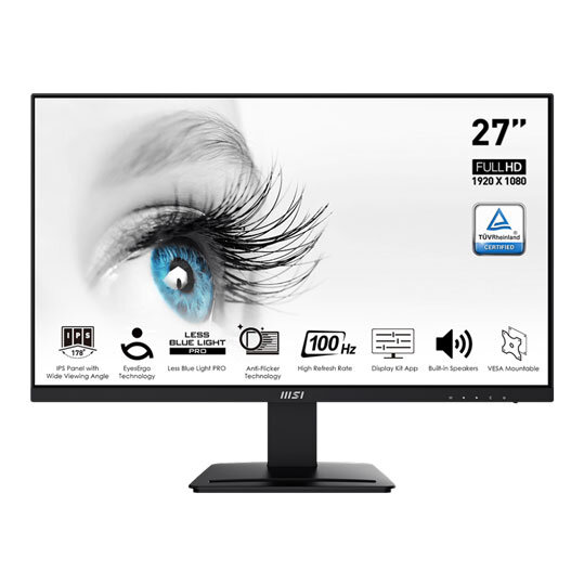 MSI PRO MP273A 27-Inch 100 Hz IPS FHD Gaming Monitor | 9S6-3PB4CH-070