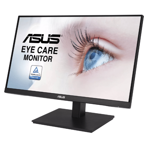 ASUS VA27EQSB 27" FHD IPS Eye Care Monitor, Frameless Design, 75Hz Refresh Rate, 5ms Response Time, Adaptive-Sync, 2x 2W Speakers, Low Blue Light, Flicker Free, 2x USB 3.2 Gen 1, Black | VA27EQSB