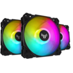 Asus Tuf Gaming TF120 ARGB Case Fan, Aura Sync Compatibility, 12cm Fan Diameter, 1900RPM Max Rotation Speed, 76 cfm Max Airflow, 29 dB Noise Level, Black Edition, Triple Pack | 90DA0030-B09030