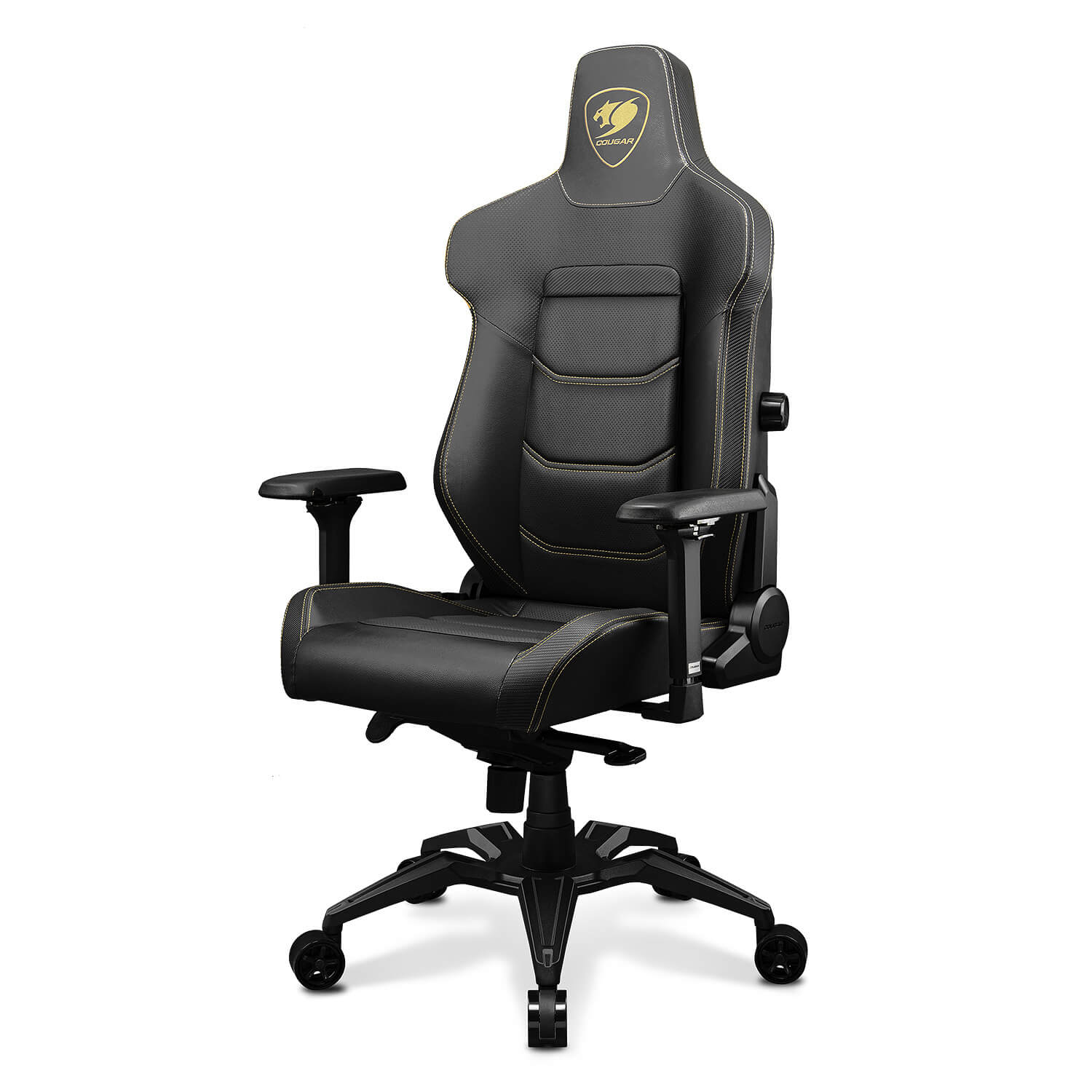 COUGAR ARMOR EVO ROYAL 4-way Lumbar Support Gaming Chair, Breathable Premium PVC Leather, Full Steel Frame, 4D Adjustable Armrest, Class 4 Gas Lift Cylinder, Extra-Size Wheels, Black | 3MEVOGLB.0001