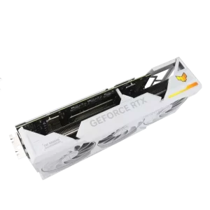 ASUS TUF Gaming GeForce RTX™ 4070 Ti SUPER BTF White OC Edition 16GB GDDR6X with DLSS3, innovative Graphics Card High-Power (GC-HPWR) Gold Finger, and enhanced durability.