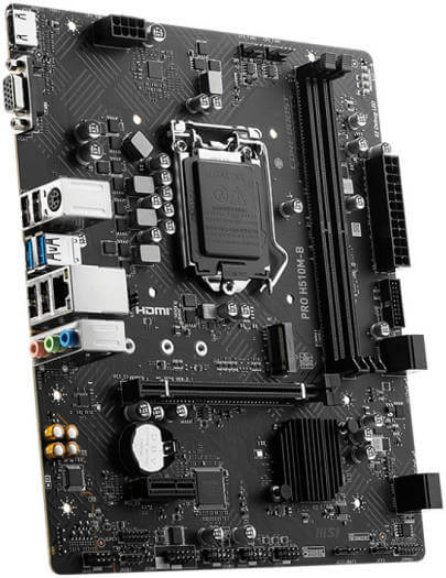 MSI PRO H510M-B LGA 1200 mATX Motherboard, Intel H470 Chipset, 2x DDR4 Slots & 64GB Max Capacity, 8111H Gigabit LAN, 1x M.2, PCIe 3.0, USB 3.2 Type-A / USB 2.0, HDMI / VGA | 911-7E05-010