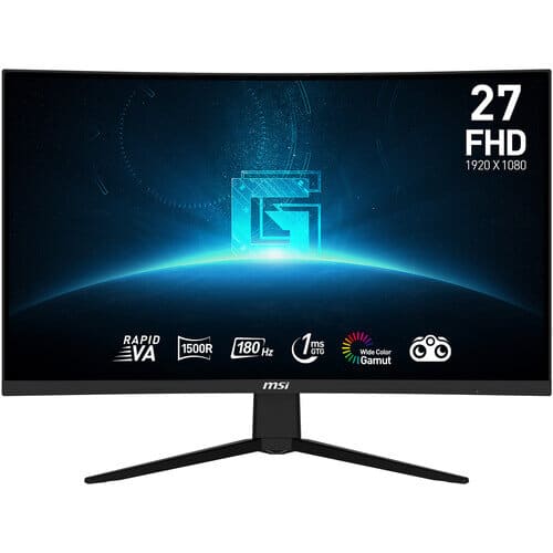 MSI G27C3F VA 27-Inch FHD 1ms 180Hz Curved Gaming Monitor - Black | 9S6-3CD01H-018