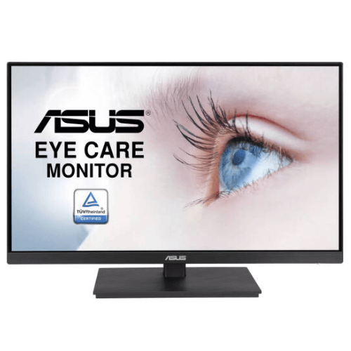 ASUS VA24EQSB 24" FHD IPS Eye Care Monitor, Frameless Design, 75Hz Refresh Rate, 5ms Response Time, Adaptive-Sync, 2x 2W Speakers, Low Blue Light, Flicker Free, 2x USB 3.2 Gen 1, Black | VA24EQSB