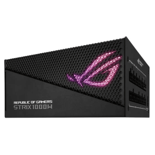 Asus ROG STRIX 1000W Aura Edition ATX Power Supply Unit, 80 PLUS Gold Certifications, Full Modular, 135mm Axial-tech Fan, 0dB Technology, PCIe Gen 5.0, ARGB Lighting, Black | 90YE00P1-B0NA00