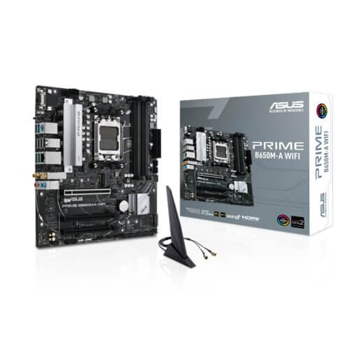 Asus PRIME B650M-A WiFi AMD AM5 DDR5 MATX Motherboard | 90MB1C00-M0EAY0