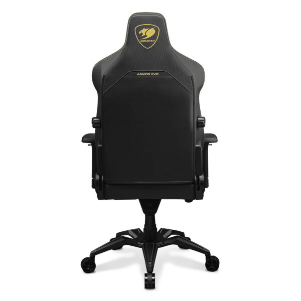 COUGAR ARMOR EVO ROYAL 4-way Lumbar Support Gaming Chair, Breathable Premium PVC Leather, Full Steel Frame, 4D Adjustable Armrest, Class 4 Gas Lift Cylinder, Extra-Size Wheels, Black | 3MEVOGLB.0001