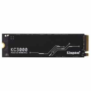 Kingston KC3000 PCIe 4.0 NVMe M.2 Internal SSD, 512GB Capacity, 7,000MB/s Sequential Read & 3,900MB/s Sequential Write Speed, 400TBW, 3D TLC NAND Technology, Single-Sided, Black | SKC3000S/512G