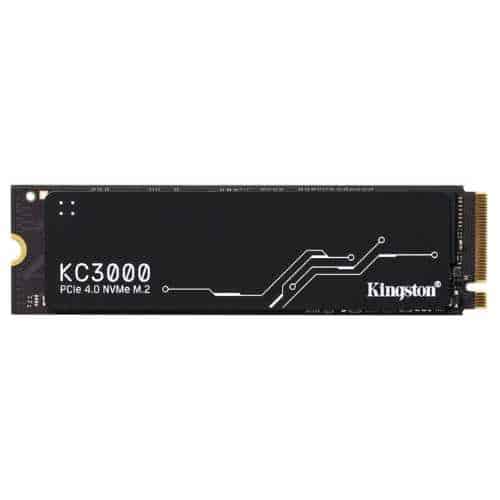 Kingston KC3000 PCIe 4.0 NVMe M.2 Internal SSD, 512GB Capacity, 7,000MB/s Sequential Read & 3,900MB/s Sequential Write Speed, 400TBW, 3D TLC NAND Technology, Single-Sided, Black | SKC3000S/512G