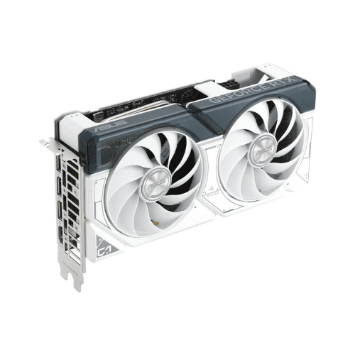 ASUS Dual GeForce RTX™ 4060 Ti White OC Edition 8GB GDDR6 with two powerful Axial-tech fans and a 2.5-slot design for broad compatibility