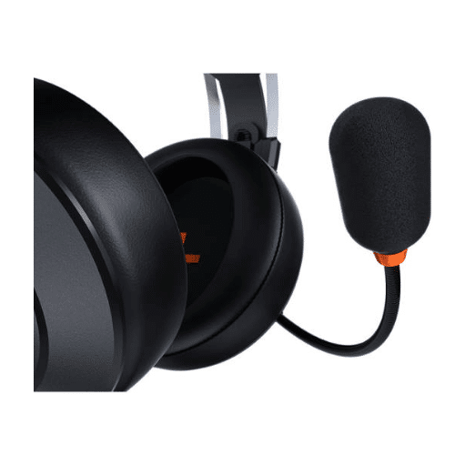 Cougar VM410 Tournament Edition Wired Gaming Headphones, 53mm Graphene Diaphragm Drivers, 9.7mm Noise Cancellation Mic, 4 Pole to 3 Pole Adapter, Crosswalk Reduction, Black/Orange | CG-HS-VM410-TRNMNT