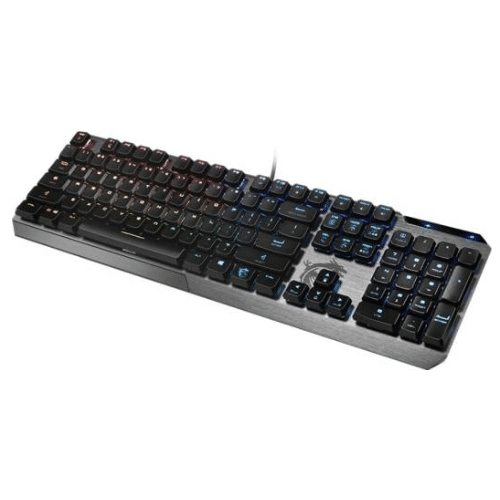 MSI Vigor GK50 Low Profile Gaming Keyboard, Backlit RGB LED, Kailh Low Profile Mechanical Switches, English Keyboard, Aluminum | S11-04US254-GA7 / S11-04AR213-GA7