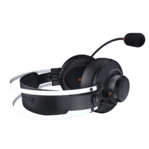 Cougar VM410 Tournament Edition Wired Gaming Headphones, 53mm Graphene Diaphragm Drivers, 9.7mm Noise Cancellation Mic, 4 Pole to 3 Pole Adapter, Crosswalk Reduction, Black/Orange | CG-HS-VM410-TRNMNT