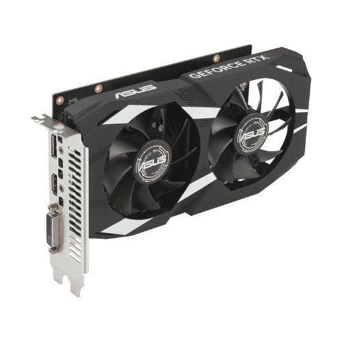 ASUS Dual NVIDIA GeForce RTX 3050 6GB OC Edition Gaming Graphics Card - PCIe 4.0, 6GB GDDR6 Memory, HDMI 2.1, DisplayPort 1.4a, 2-Slot Design, Axial-tech Fan Design, 0dB Technology, Steel Bracket