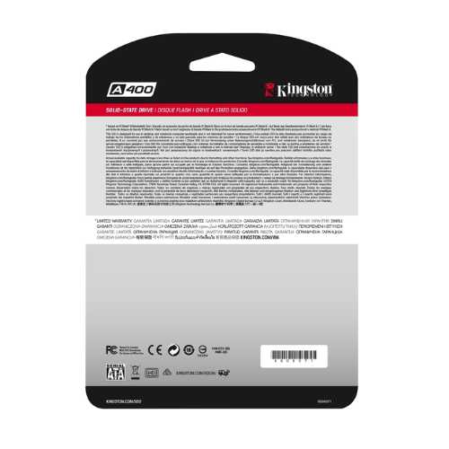 Kingston 480GB A400 SATA3 2.5 Inch Internal SSD Upto 500MB/s Read, 450MB/s Write