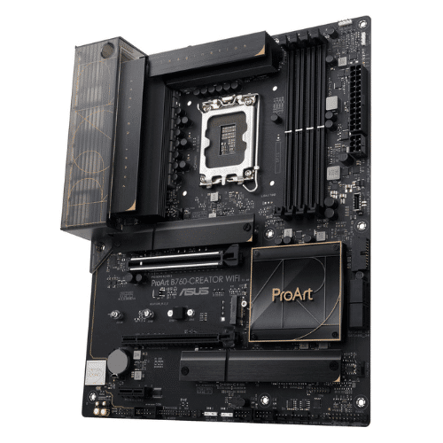 ASUS ProArt B760-CREATOR WIFI LGA1700 ATX Motherboard, B760 Chipset4x DDR5 DIMM /192GB Max Memory, Wi-Fi 6 / BT 5.2 / 2.5Gb ETH, PCIe 5.0 / 3 x M.2, HDMI/DP/USB 3.2 / Thunderbolt | 90MB1FY0-M0EAY0