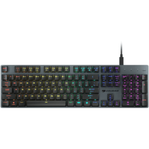 Cougar LUXLIM Full-Size Low Profile Wired Mechanical Gaming Keyboard, LUXLIM Red Switch, Ant-Ghosting Keys, Detachable USB Type-C 1.6m Cable, English (US) Keyboard, Black | 37LUXO1MI.0002