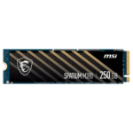 MSI Spatium M390 250GB PCIe M.2 2280 Internal Solid State Drive, Read/Write Up to 3300MB/s/1200MB/s, 3D NAND Flash Technology, PCIe Gen3x4, NVMe 1.4, PHISON E15T, Black | S78-4409PL0-P83