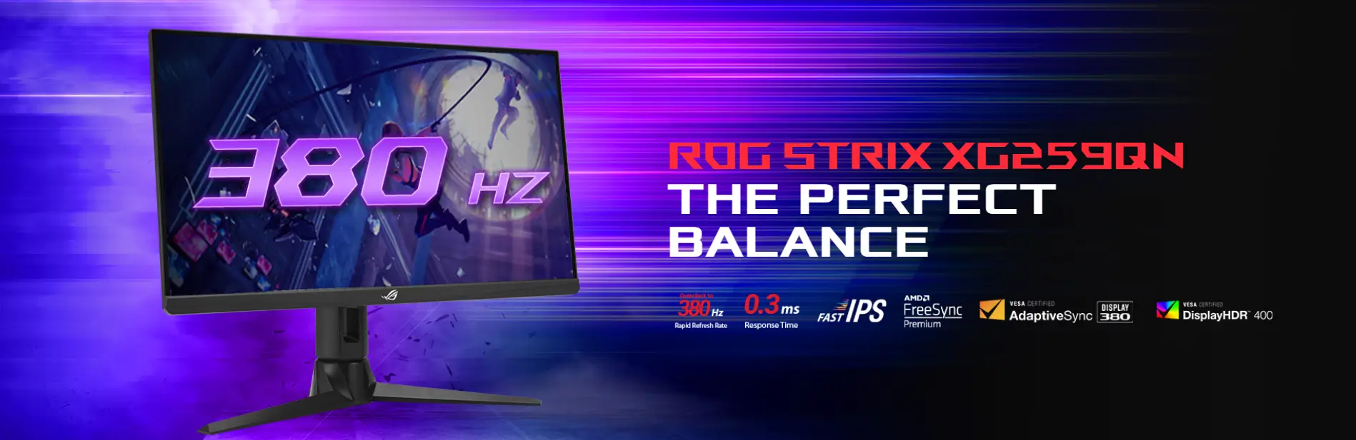 Asus ROG Strix XG259QN 25-Inch 380 Hz 0.3ms FHD Gaming Monitor | 90LM07J0-B02370