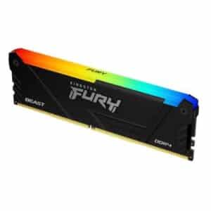 Kington Fury Beast RGB 16GB DDR4 Single Desktop Memory, 3200MT/s Memory Speed, CL16 CAS Latency, 288-Pin Kit, AMD Ryzen Ready, Intel XMP Certified, Black | KF432C16BB2A/16