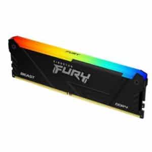 Kington Fury Beast RGB 16GB DDR4 Single Desktop Memory, 3600MT/s Memory Speed, CL18 CAS Latency, 288-Pin Kit, AMD Ryzen Ready, Intel XMP Certified, Black | KF436C18BB2A/16