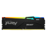 Kingston Fury Beast 64GB (2x32 GB Kit) DDR5 Desktop Memory, 5200MT/s, CL40 DIMM Cas Latency, Intel XMP 3.0, Infrared Sync Technology, Overclocking Stability, Black | KF552C40BBAK2-64