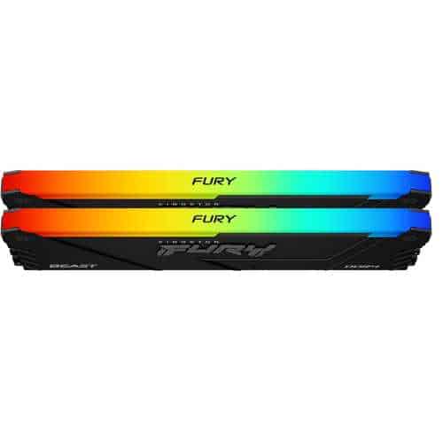 Kingston Fury Beast RGB 16GB 3600MT/s DDR4 CL17 DIMM (Kit of 2) Computer Memory KF436C17BB2AK2/16