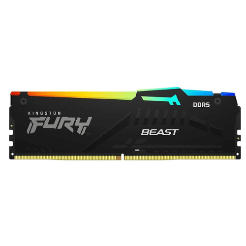 Kingston Fury Beast 64GB (2x32 GB Kit) DDR5 Desktop Memory, 5200MT/s, CL40 DIMM Cas Latency, Intel XMP 3.0, Infrared Sync Technology, Overclocking Stability, Black | KF552C40BBAK2-64