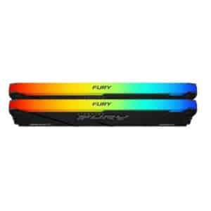 Kingston Fury Beast RGB 32GB ( 2x 16GB ) DDR4 Desktop Memory Kit, 3200MT/s Memory Speed, CL16 CAS Latency, 288-Pin Kit, AMD Ryzen Ready, Intel XMP Certified, Black | KF432C16BB2AK2/32