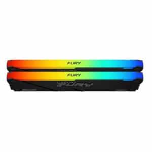 Kingston Fury Beast RGB 64GB (2x 32GB) DDR4 Desktop Memory Kit, 3200MT/s Memory Speed, CL16 CAS Latency, 288-Pin, Intel XMP 2.0, Black | KF432C16BB2AK2/64