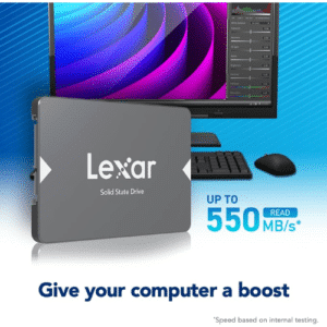 Lexar NS100 256GB 2.5” SATA III Internal SSD, Solid State Drive, Up To 550MB/s Read (LNS100-256RB)