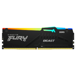 Kingston Fury Beast DDR5 RGB 16GB 4800MT/s DDR5 CL38 DIMM Desktop Gaming Memory Single Module – KF548C38BBA-16