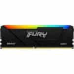 Kington Fury Beast RGB 16GB DDR4 Single Desktop Memory, 3200MT/s Memory Speed, CL16 CAS Latency, 288-Pin Kit, AMD Ryzen Ready, Intel XMP Certified, Black | KF432C16BB2A/16