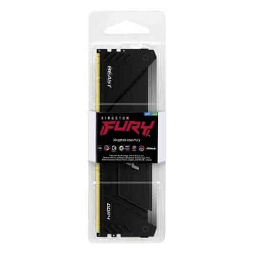 Kington Fury Beast RGB 16GB DDR4 Single Desktop Memory, 3600MT/s Memory Speed, CL18 CAS Latency, 288-Pin Kit, AMD Ryzen Ready, Intel XMP Certified, Black | KF436C18BB2A/16