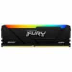 Kington Fury Beast RGB 16GB ( 2x 8GB ) DDR4 Desktop Memory Kit 3200MT/s Memory Speed CL16 CAS Latency 288-Pin Kit AMD Ryzen Ready Intel XMP Certified Black KF432C16BB2AK2/16