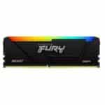 Kingston Fury Beast RGB 32GB ( 2x 16GB ) DDR4 Desktop Memory Kit, 3200MT/s Memory Speed, CL16 CAS Latency, 288-Pin Kit, AMD Ryzen Ready, Intel XMP Certified, Black | KF432C16BB2AK2/32