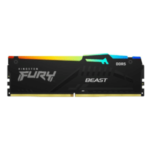 Kingston FURY Beast RGB 32GB (16GB x2) DDR5 Non-ECC Desktop Memory Kit, 5200MT/s Memory Speed, CL36 CAS Latency, Intel XMP 3.0 / AMD EXPO Certified, 1.25V, 288 Pin, Black | KF552C36BBEAK2-32