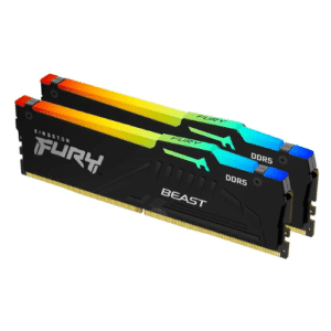 Kingston Fury Beast RGB 32GB (2x16GB) DDR5 Desktop Memory, 5600MT/s Memory Speed, CL36 CAS Latency, Intel XMP 3.0, 1.25 Voltage, 288-Pin, AMD Expo, Dual Channel DIMM Kit | KF556C36BBEAK2-32