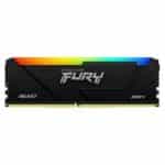 Kingston Fury Beast RGB 64GB (2x 32GB) DDR4 Desktop Memory Kit, 3600 MT/s Memory Speed, CL18 CAS Latency, 288-Pin Kit, AMD Ryzen Ready, Intel XMP Certified, Black | KF436C18BB2AK2-64