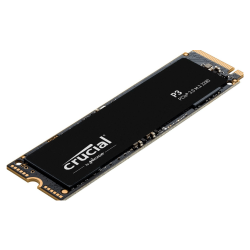 Crucial P3 500GB PCIe Internal SSD, M.2 2280 Form Factor, 3500 MB/s Sequential Read, 1900 MB/s Sequential Write, 110 Terabytes SSD Endurance, NVMe Interface, Black | CT500P3SSD8