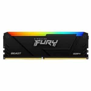 Kington Fury Beast RGB 16GB DDR4 Single Desktop Memory, 3600MT/s Memory Speed, CL18 CAS Latency, 288-Pin Kit, AMD Ryzen Ready, Intel XMP Certified, Black | KF436C18BB2A/16