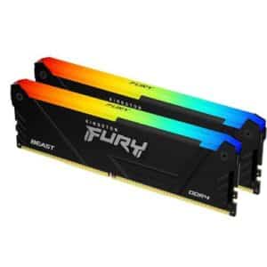 Kingston Fury Beast RGB 16GB 3600MT/s DDR4 CL17 DIMM (Kit of 2) Computer Memory KF436C17BB2AK2/16