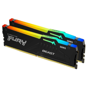 Kingston Fury Beast 32GB (2×16 GB Kit) DDR5 Desktop Memory, 5200MT/s, CL40 DIMM Cas Latency, Intel XMP 3.0, Infrared Sync Technology, Overclocking Stability, Black | KF552C40BBAK2-32Kingston Fury Beast 32GB (2×16 GB Kit) DDR5 Desktop Memory, 5200MT/s, CL40 DIMM Cas Latency, Intel XMP 3.0, Infrared Sync Technology, Overclocking Stability, Black | KF552C40BBAK2-32