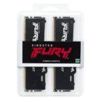 Kingston Fury Beast 64GB (2x32 GB Kit) DDR5 Desktop Memory, 5200MT/s, CL40 DIMM Cas Latency, Intel XMP 3.0, Infrared Sync Technology, Overclocking Stability, Black | KF552C40BBAK2-64